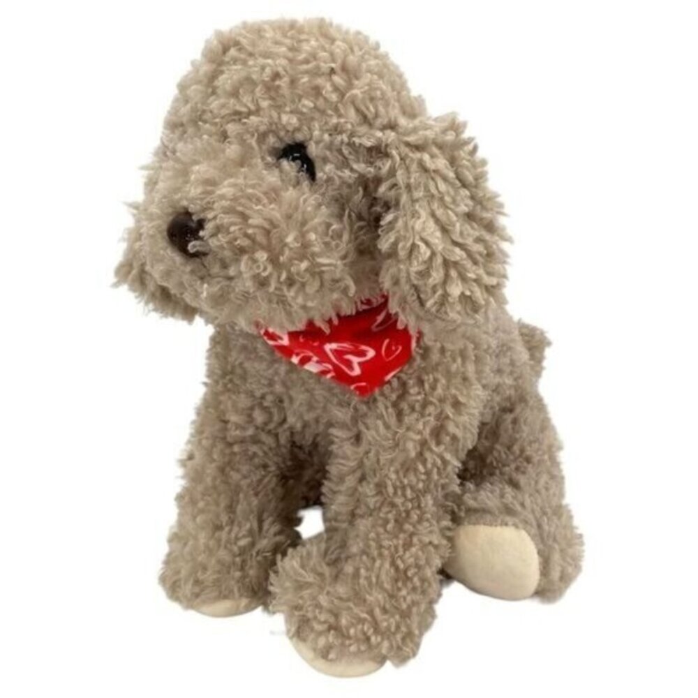Kellytoy Valentine Labradoodle Dog Realistic Plush 17”